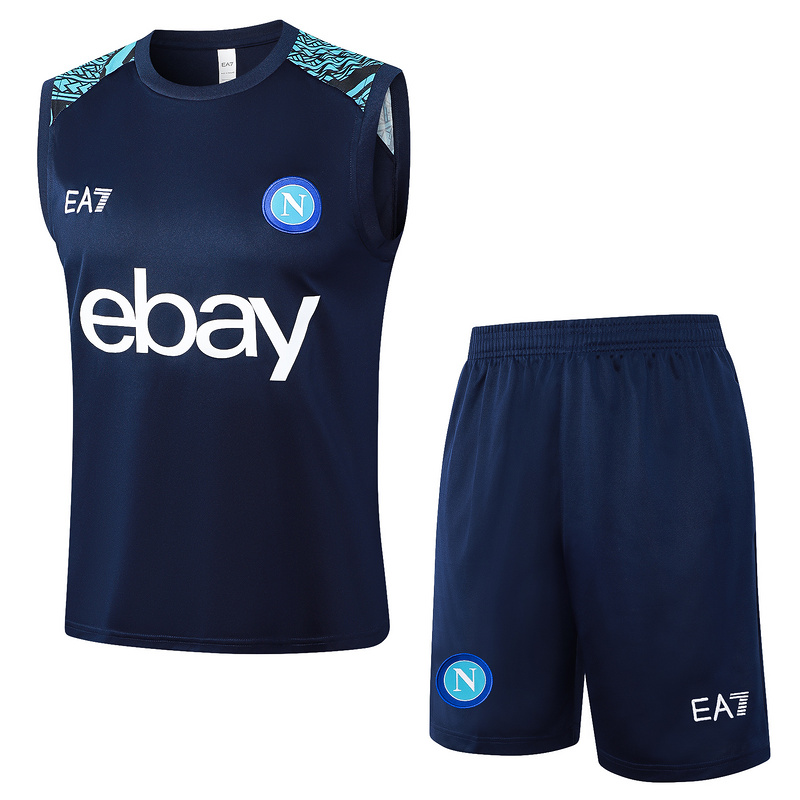 24/25 Naples Royal blue Training Set Shirt and Shorts
