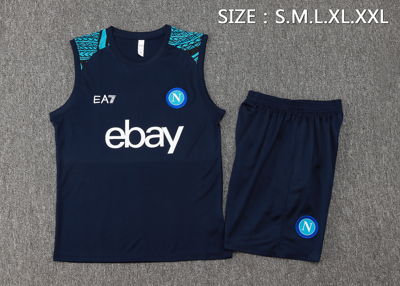 24/25 Naples Royal blue Training Set Shirt and Shorts