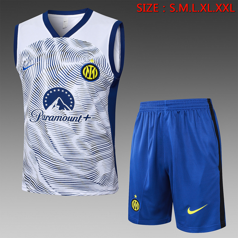 24/25 Inter Milan White Training Set Shirt and Shorts