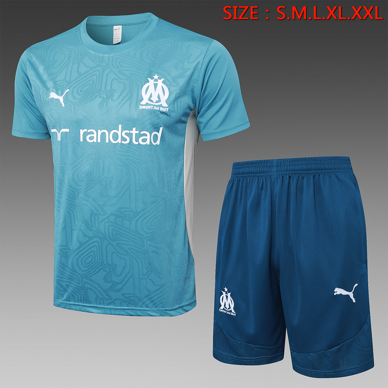 24/25 Marseilles Take blue Training Set Shirt and Shorts