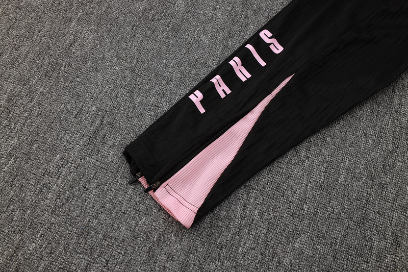 24/25 Paris Black Long-sleeved half-pull training kit Football team kit