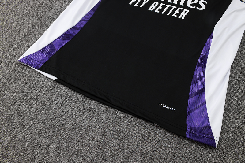 24/25 Real Madrid Black Training Set Shirt and Shorts
