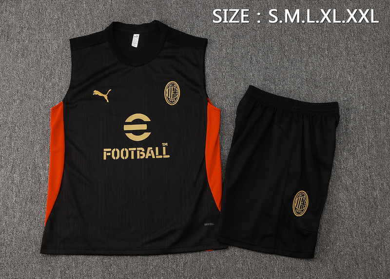 24/25 AC Milan White Training Set Shirt and Shorts