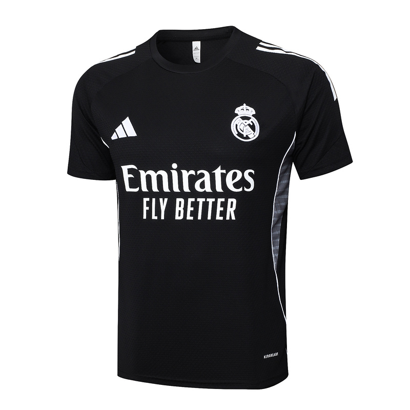 24/25 Real Madrid Black Training Set Shirt and Shorts