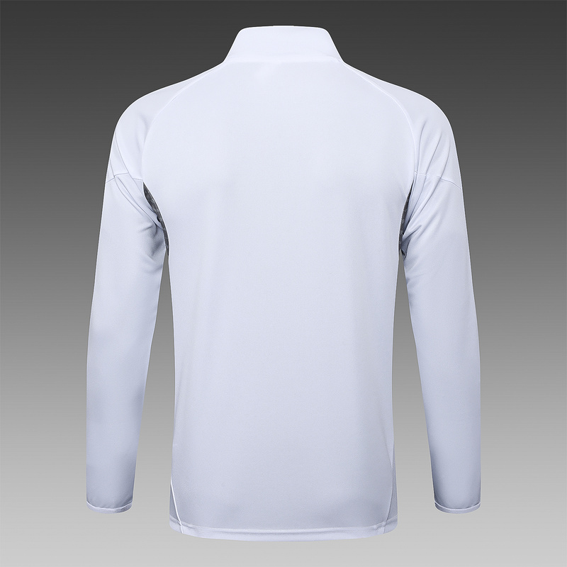2024/25 Real Madrid White Jacket Training Suit Set Football Team Shirt Sports Fashion