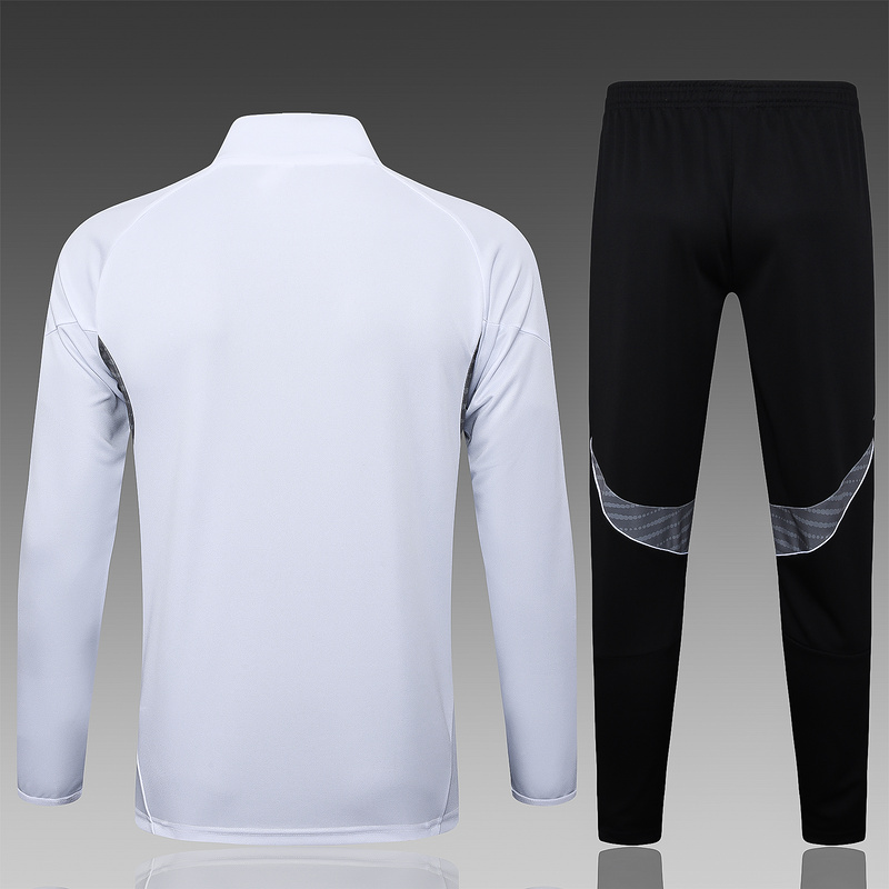 2024/25 Real Madrid White Jacket Training Suit Set Football Team Shirt Sports Fashion