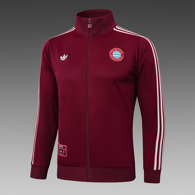 2024/25 Bayern Munich Red Jacket Training Suit Set Football Team Shirt Sports Fashion