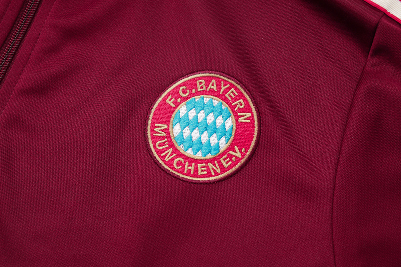 2024/25 Bayern Munich Red Jacket Training Suit Set Football Team Shirt Sports Fashion