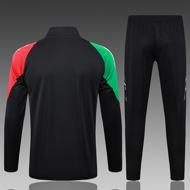 2024/25 Arsenal Black Jacket Training Suit Set Football Team Shirt Sports Fashion