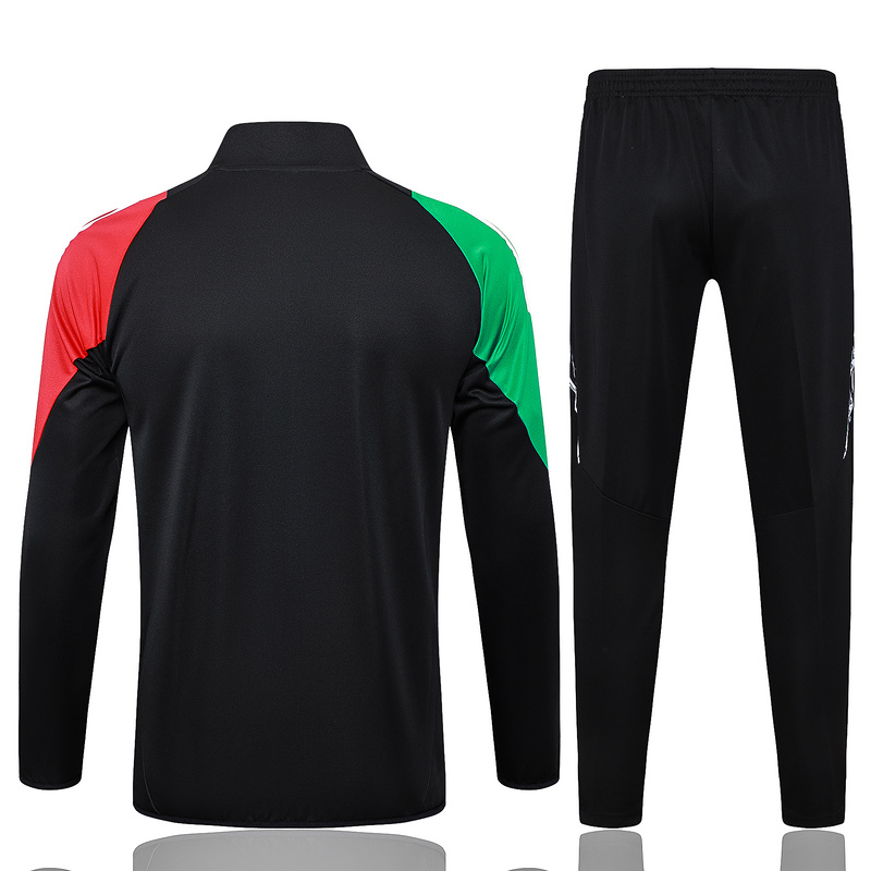 2024/25 Arsenal Black Jacket Training Suit Set Football Team Shirt Sports Fashion
