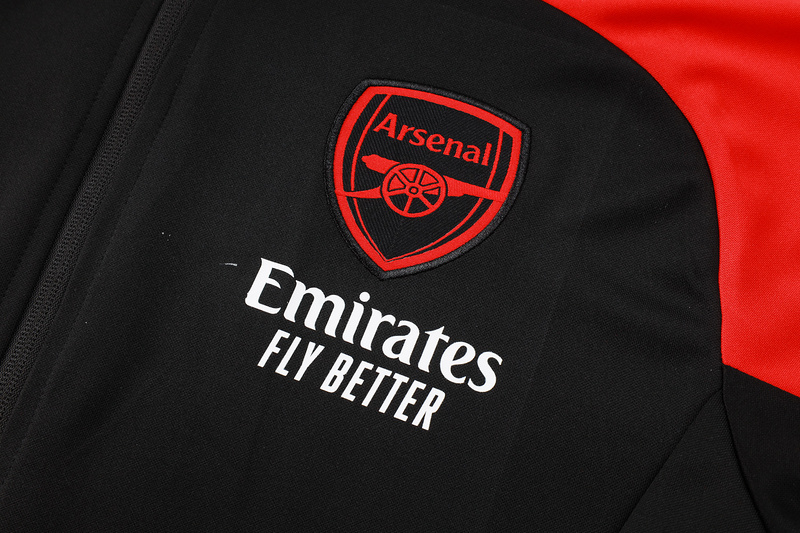 2024/25 Arsenal Black Jacket Training Suit Set Football Team Shirt Sports Fashion