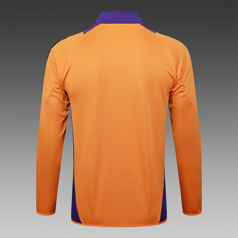 2024/25 Real Madrid Yellow Jacket Training Suit Set Football Team Shirt Sports Fashion