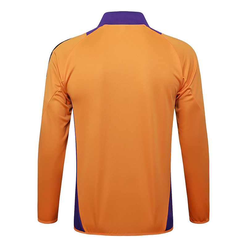 2024/25 Real Madrid Yellow Jacket Training Suit Set Football Team Shirt Sports Fashion