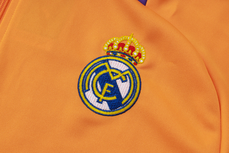 2024/25 Real Madrid Yellow Jacket Training Suit Set Football Team Shirt Sports Fashion