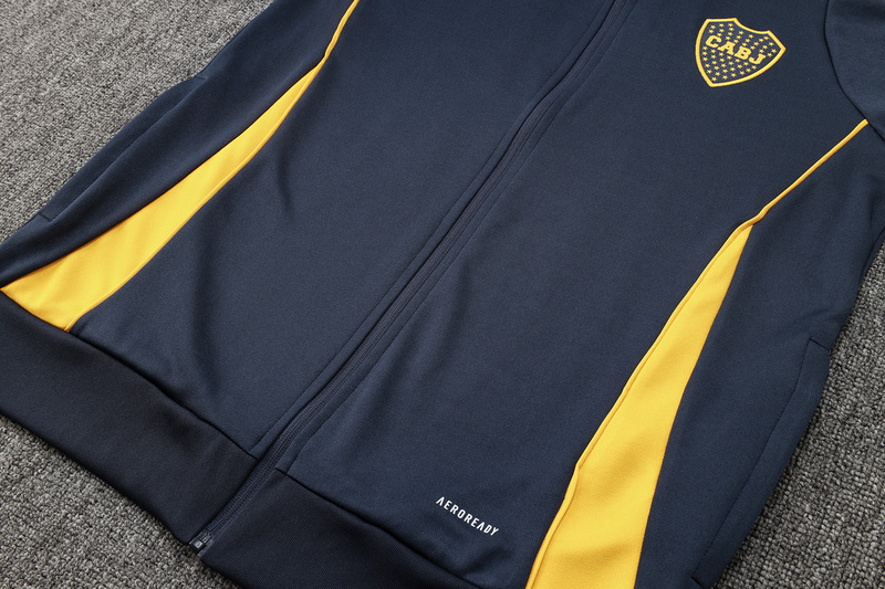 2024/25 Boca Dark grey Jacket Training Suit Set Football Team Shirt Sports Fashion