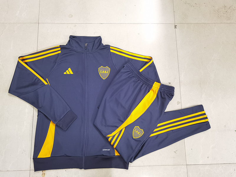 2024/25 Boca Dark grey Jacket Training Suit Set Football Team Shirt Sports Fashion