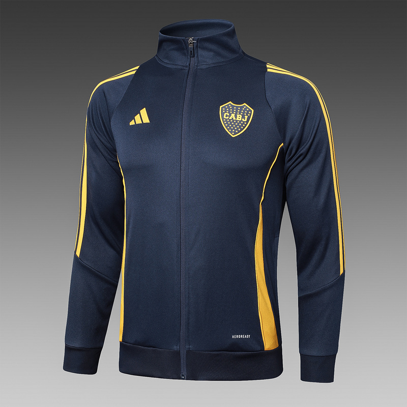 2024/25 Boca Dark grey Jacket Training Suit Set Football Team Shirt Sports Fashion