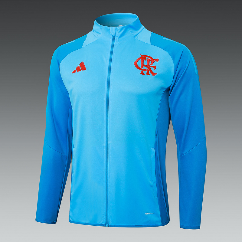 2024/25 Flamengo Light blue Jacket Training Suit Set Football Team Shirt Sports Fashion