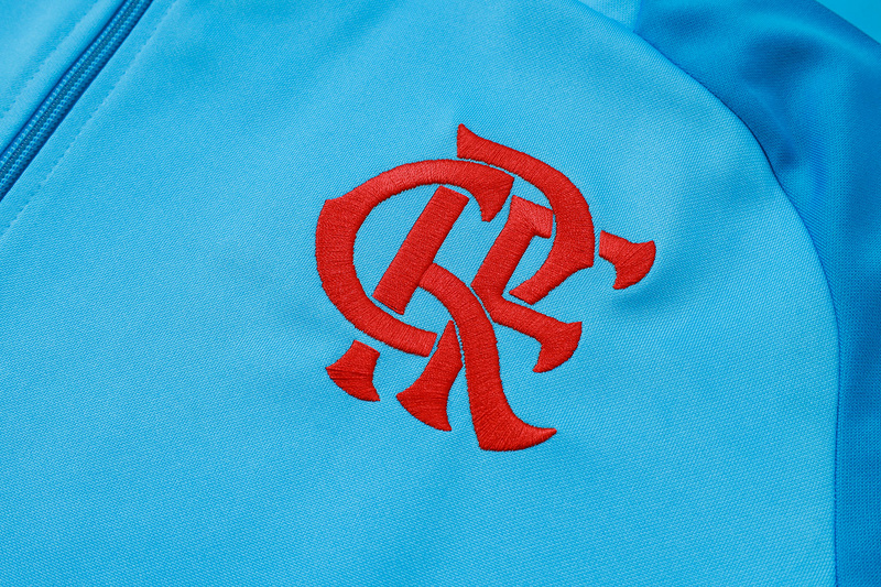 2024/25 Flamengo Light blue Jacket Training Suit Set Football Team Shirt Sports Fashion