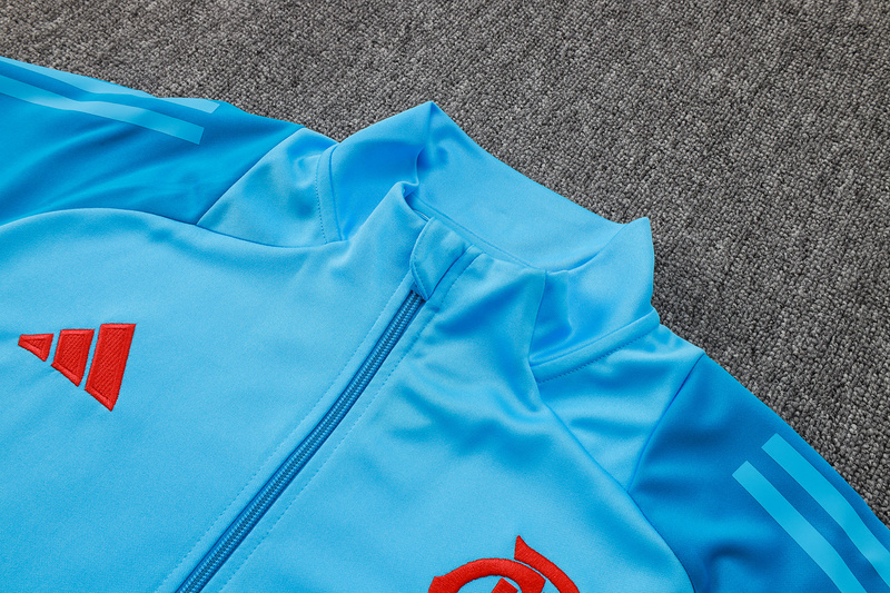 2024/25 Flamengo Light blue Jacket Training Suit Set Football Team Shirt Sports Fashion