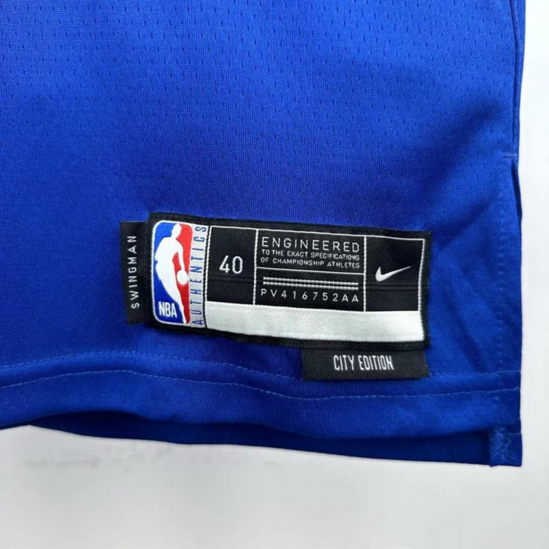 NBA Milwaukee Bucks 2025 V-Neck City Edition Blue jersey ANTETOKOUNMPO#34 S-XXL