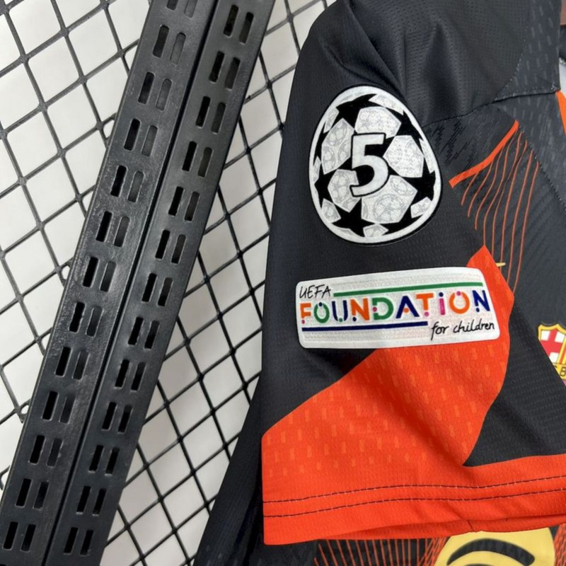2025/26 Barcelona black orange special edition Jersey Fan Version