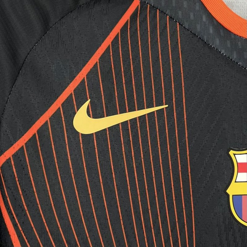 2025/26 Barcelona black orange special edition Jersey Fan Version