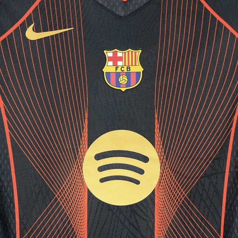 2025/26 Barcelona black orange special edition Jersey Fan Version