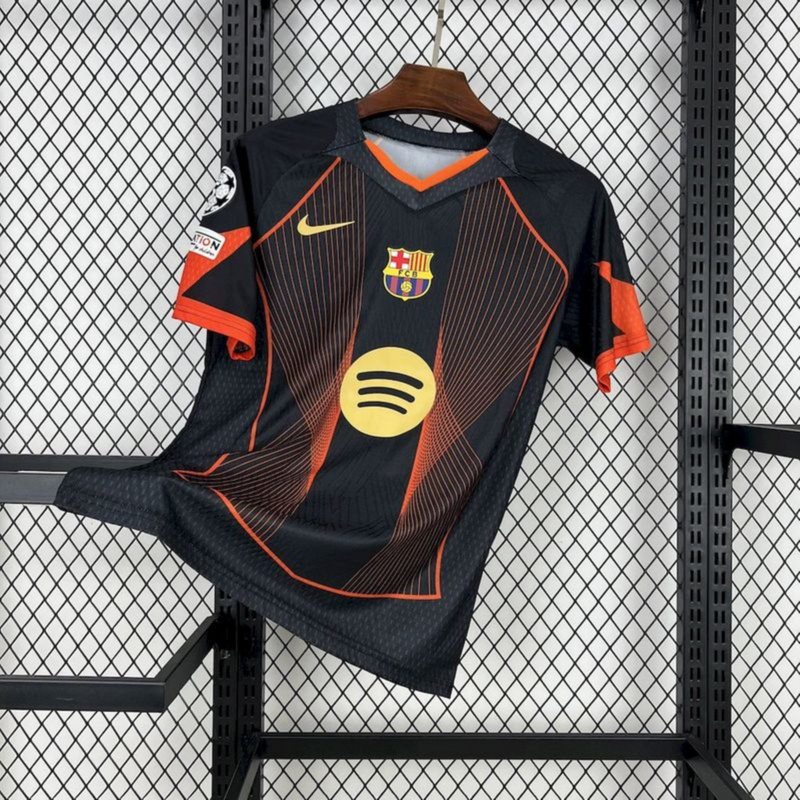 2025/26 Barcelona black orange special edition Jersey Fan Version