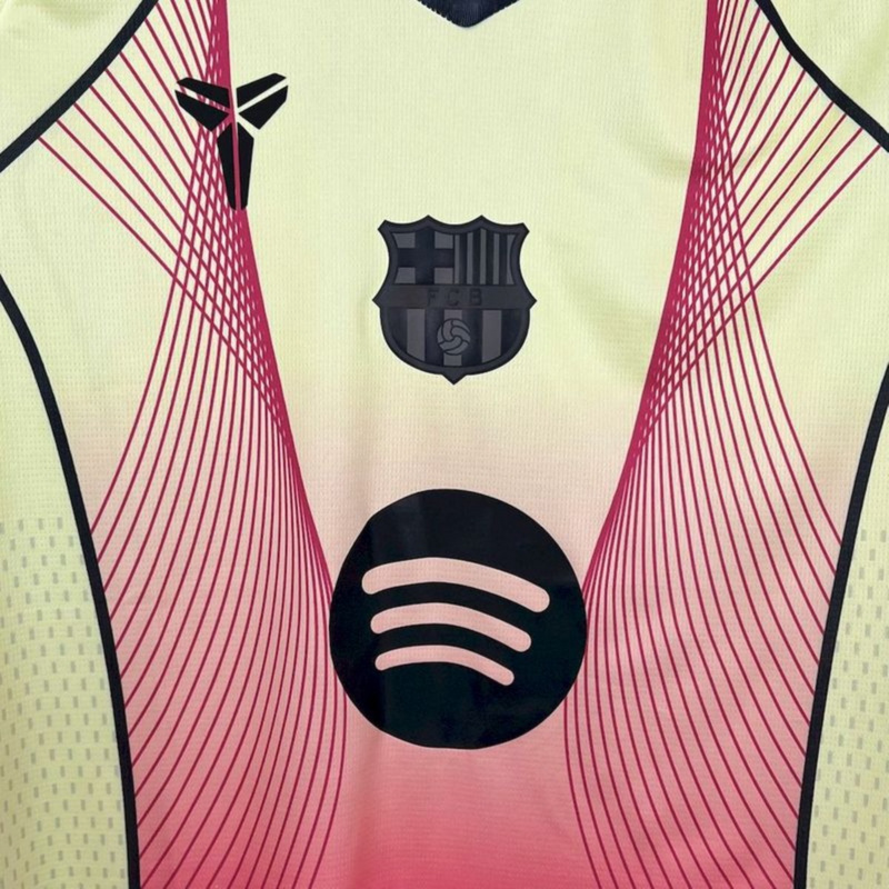 2025/26 Barcelona yellow pink special edition Jersey Fan Version