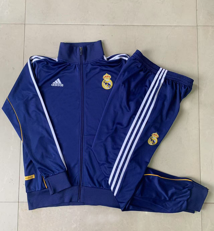 2025/26 Real Madrid Royal blue Jacket Training Suit Set Football Team Shirt Sports Fashion