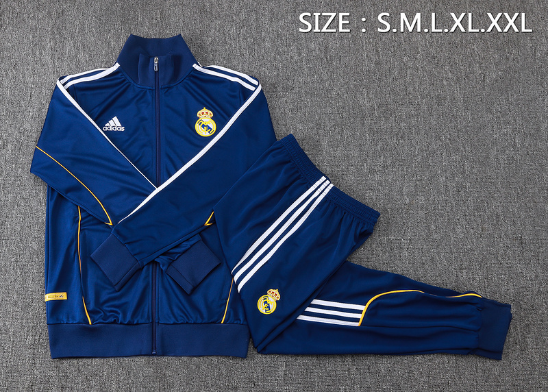 2025/26 Real Madrid Royal blue Jacket Training Suit Set Football Team Shirt Sports Fashion