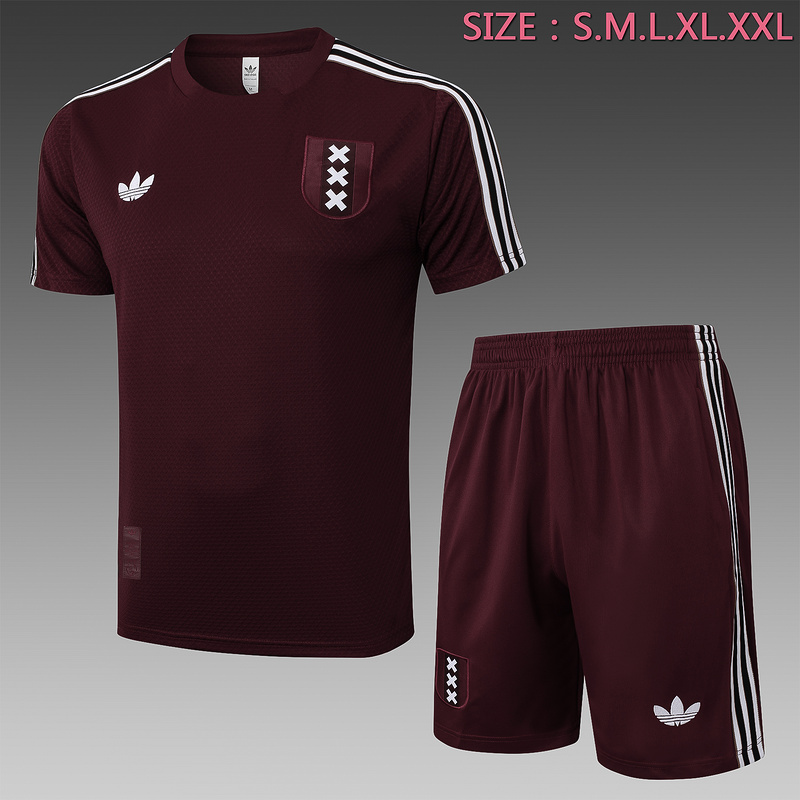 2025/26 Ajax maroon Training Set Shirt and Shorts