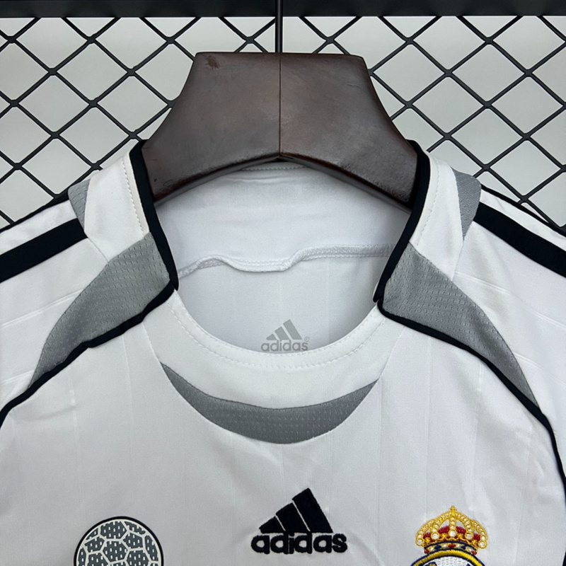 Retro Real Madrid 06/07 Home jersey Kid Kits Size 16-28