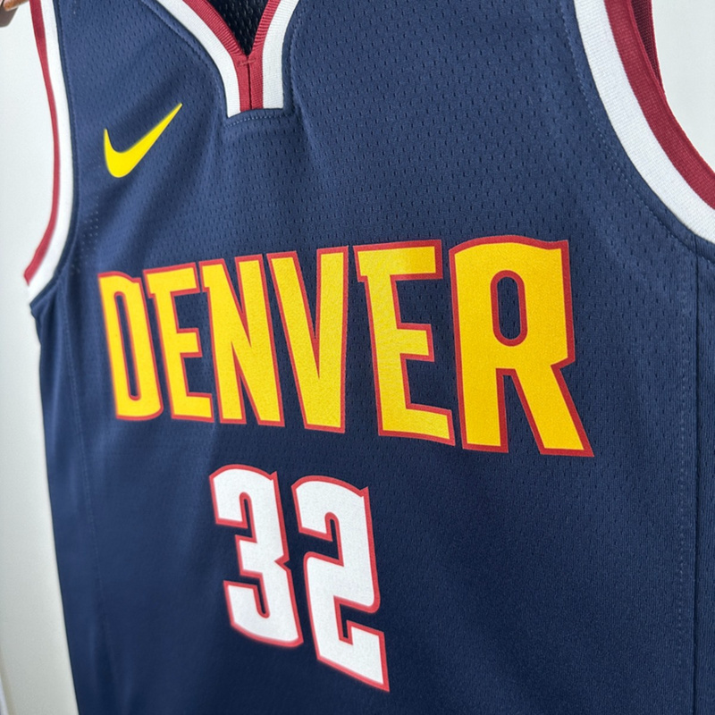 NBA Denver Nuggets V-Neck Dark Blue jersey GORDON#32 S-XXL