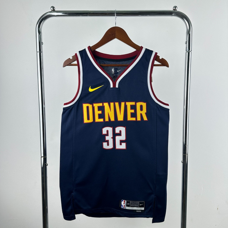 NBA Denver Nuggets V-Neck Dark Blue jersey GORDON#32 S-XXL