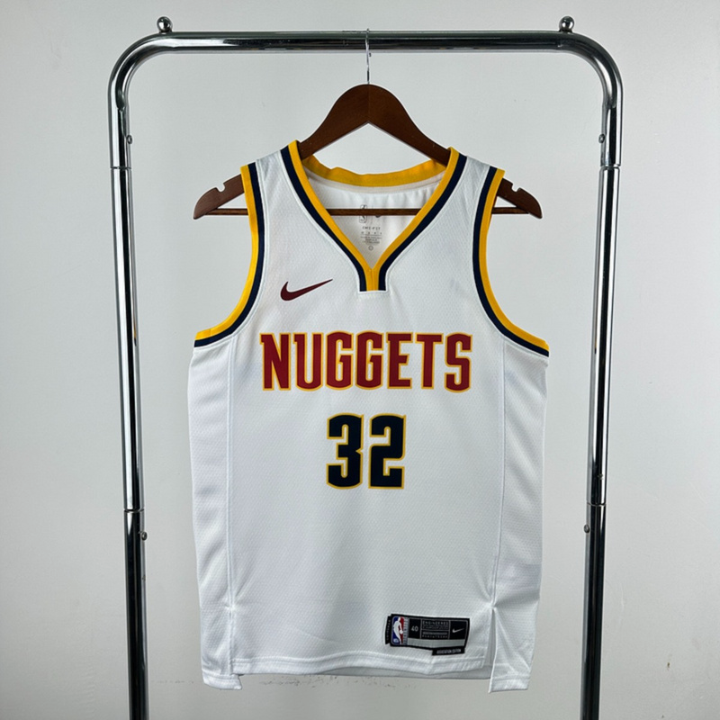 NBA Denver Nuggets V-Neck White jersey GORDON#32 S-XXL
