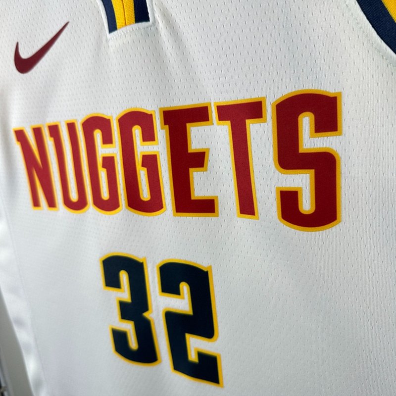 NBA Denver Nuggets V-Neck White jersey GORDON#32 S-XXL