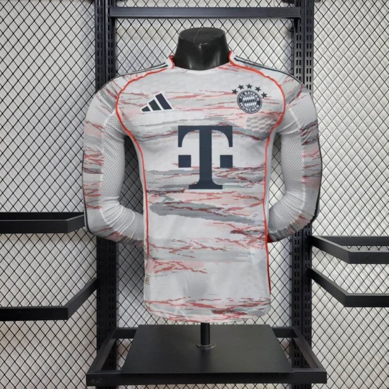 2025/26 Bayern Munich Away Long Sleeve Jersey Player Version