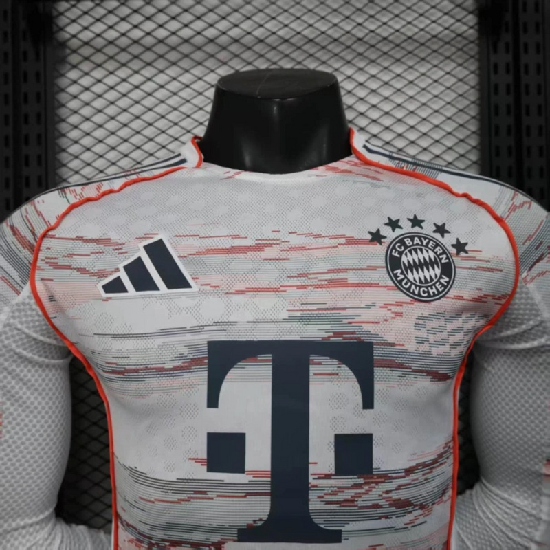 2025/26 Bayern Munich Away Long Sleeve Jersey Player Version