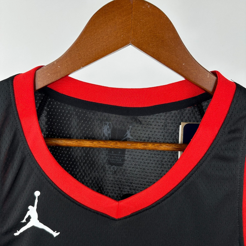 NBA Houston Rockets 2024 V-Neck Balck Jersey DURANT#35 S-XXL