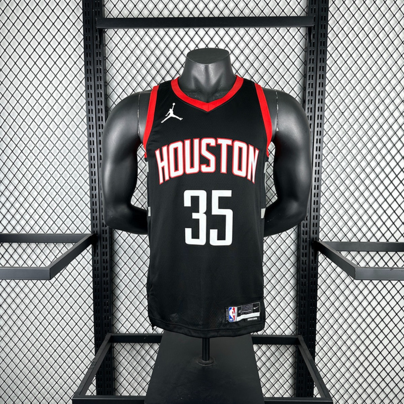 NBA Houston Rockets 2024 V-Neck Balck Jersey DURANT#35 S-XXL