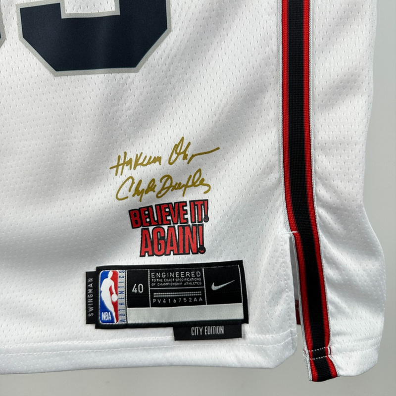 NBA Houston Rockets 2025 V-Neck City Edtion White Jersey DURANT#35 S-XXL