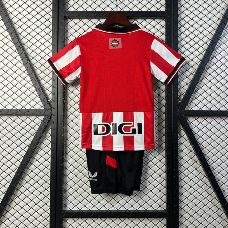 2025/26 Athletic Bilbao home jersey kids Kits size: 16-28
