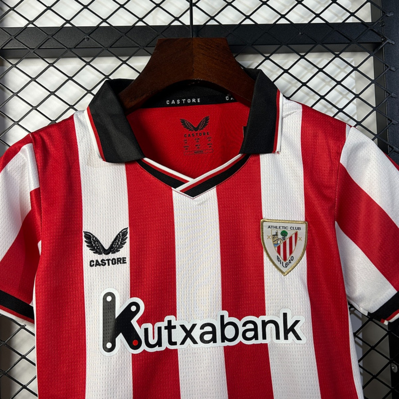 2025/26 Athletic Bilbao home jersey kids Kits size: 16-28