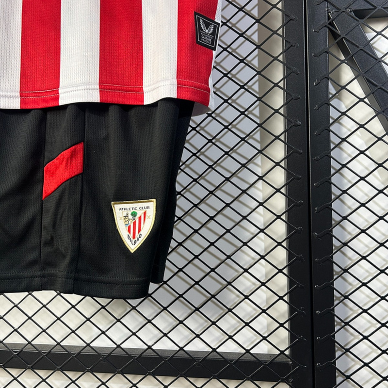 2025/26 Athletic Bilbao home jersey kids Kits size: 16-28