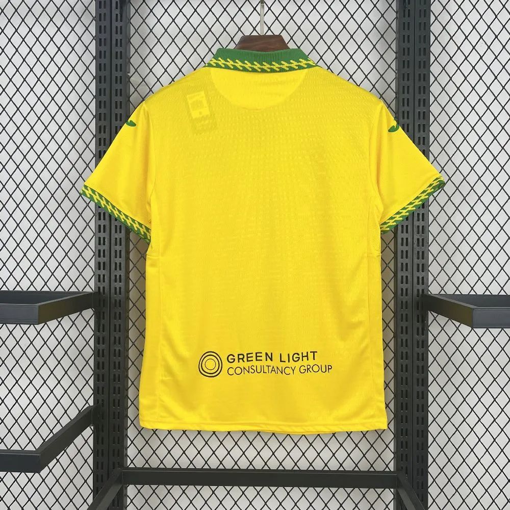 2025/26 SNorwich City F.C. Home Yellow Jersey Fan Version