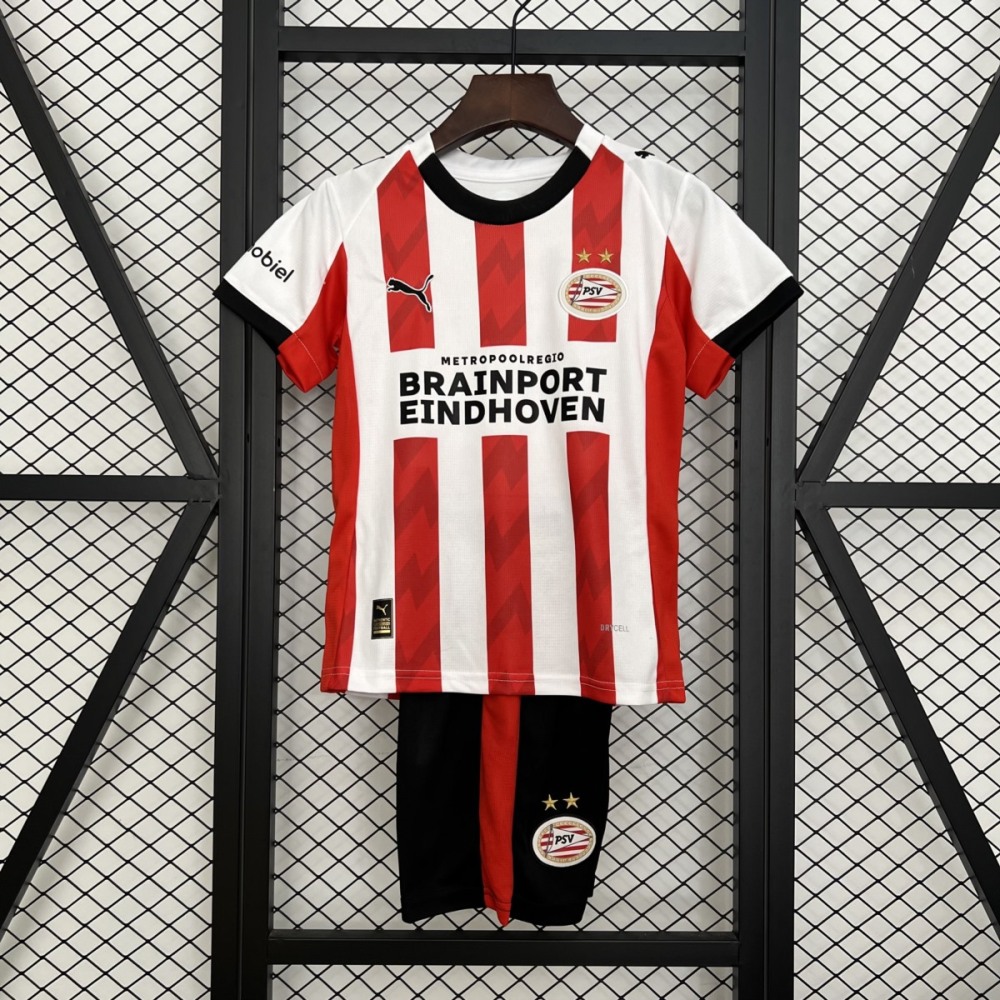 2025/26 PSV Eindhoven Home jersey Kid Kits Size 16-28