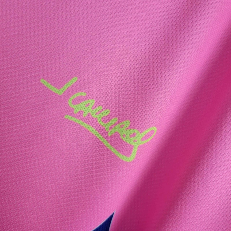 Retro Mexico 1995 Goalkeeper Pink jersey Fan Version J.CAMPOS Number 1