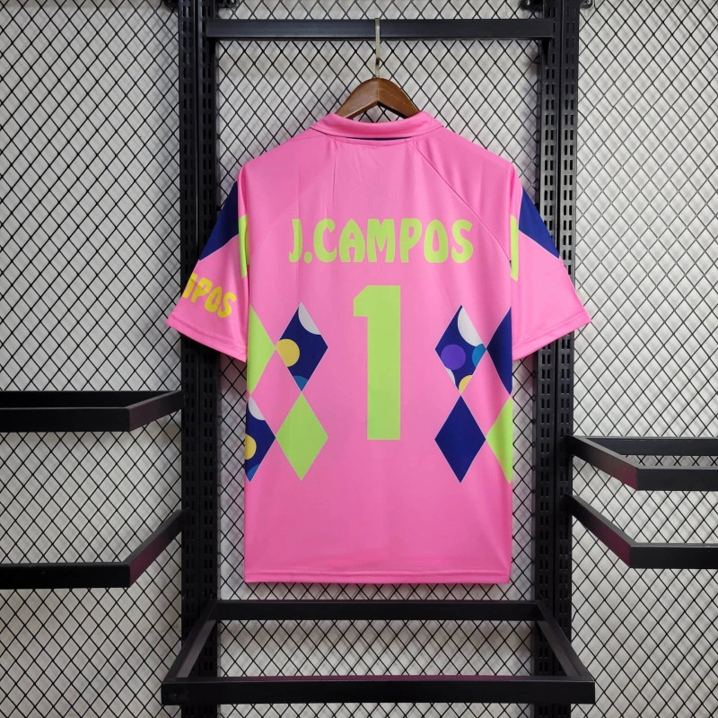 Retro Mexico 1995 Goalkeeper Pink jersey Fan Version J.CAMPOS Number 1
